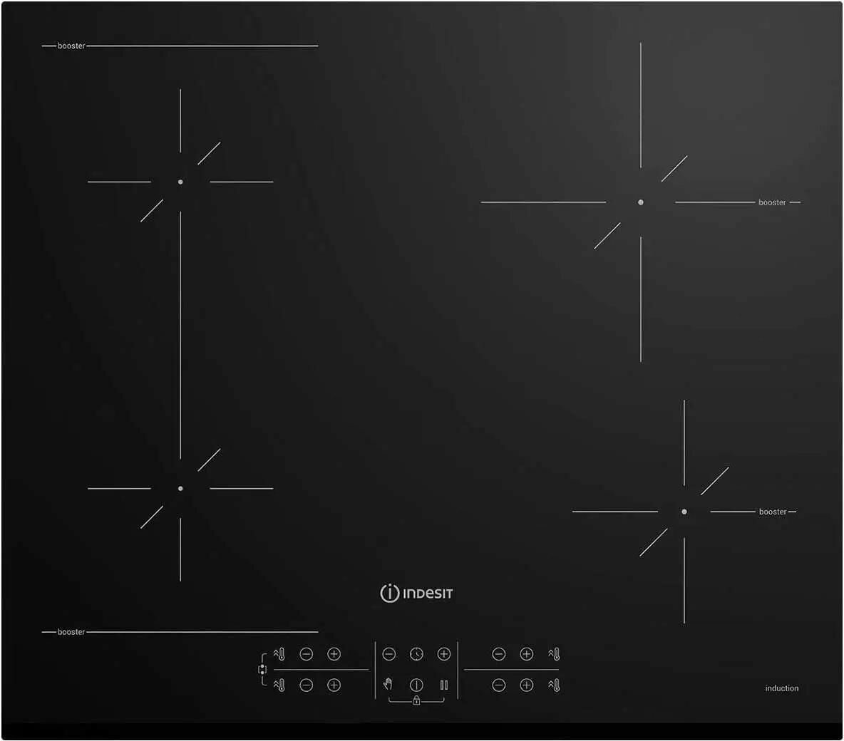 Индукционная варочная панель Indesit IB 41B60 BF, независимая, черный