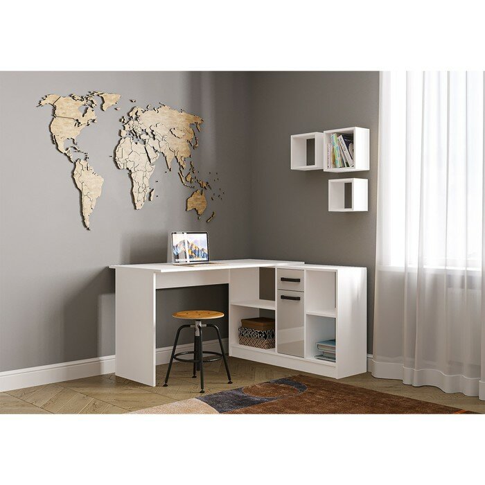 фото Стол письменный СПЛ-1, 1350х1238х750 Белый 10361352