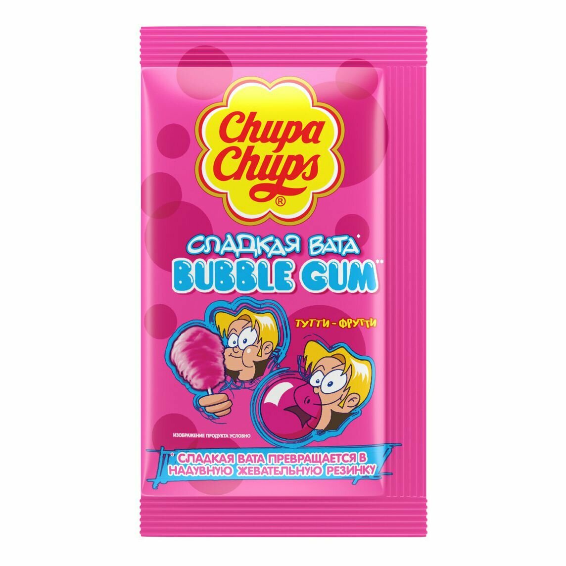 Сладкая вата Chupa Chups, Bubble Gum 11 г - фото №13