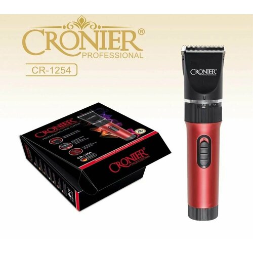 Мощная аккумуляторная профессиональная машинка для стрижки волос Красный черный 320200₽