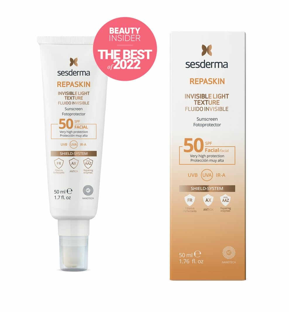 Солнцезащитное средство для лица, сверхлегкое с REPASKIN-SPF 50, 50 мл