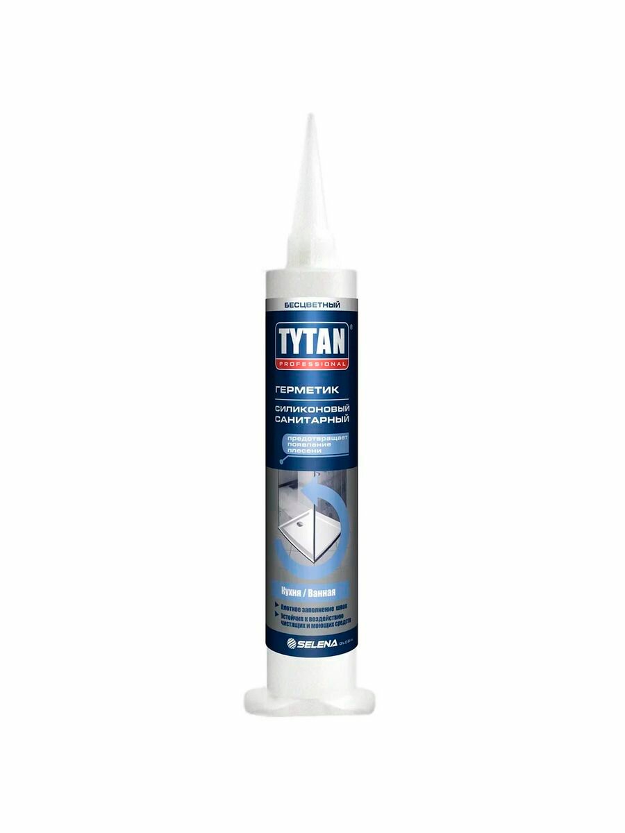 TYTAN PROFESSIONAL герметик силиконовый санитарный, картридж, белый (280мл.) СН Китай
