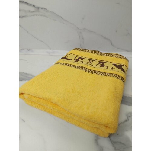 Полотенце банное, пляжное 95х150 Египет Желтый