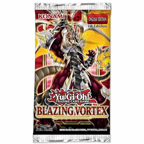 Настольная игра Yu-Gi-Oh - бустер выпуска Blazing Vortex Booster на английском языке