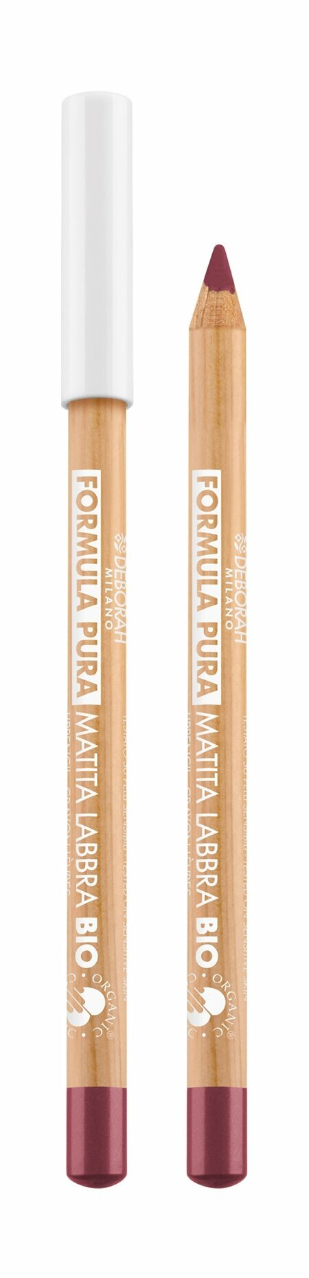 DEBORAH MILANO Карандаш для губ Formula Pura Organic Lip Pencil, 1,2 г, 08