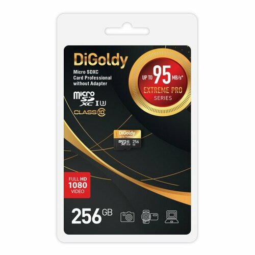 Карта памяти microSDXC Digoldy 256Gb (DG256GCSDXC10UHS-1-ElU3 w)