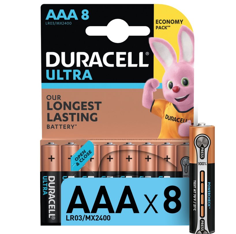 Батарейки Duracell Ultra ААА (LR03) 8 штук