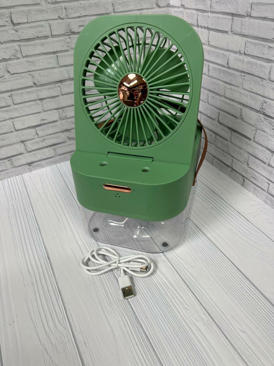 Вентилятор настольный с функцией кондиционера, портативный вентилятор, увлажнитель воздуха 3 в 1, охладитель, аромадиффузор, ночник, зеленый