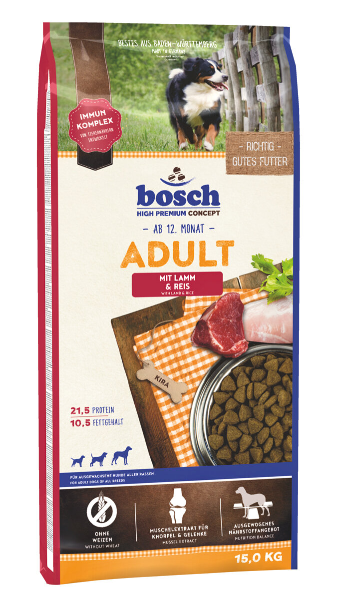 Bosch Adult Lamb&Rice Сухой корм для собак Ягненок и Рис 15кг