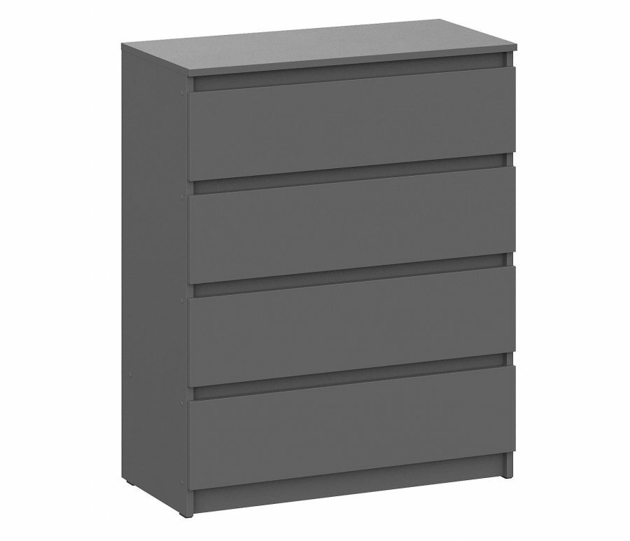 фото Комод Woodville Сибити 4 ящика графит серый