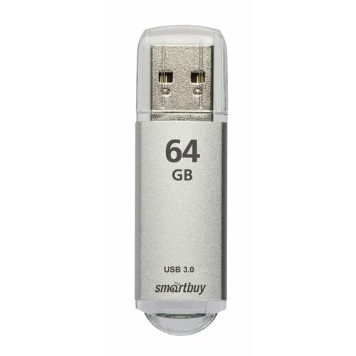 USB-накопитель SmartBuy V-Cut series 64 GB USB 3.0, серебристый