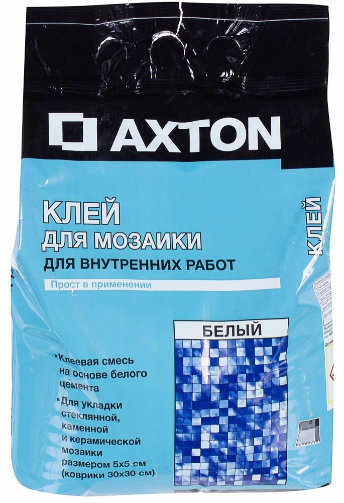 Акстон клей для мозаики (5кг) / AXTON клей для мозаики для внутренних работ белый (5кг)