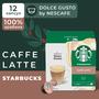 Кофе в капсулах Starbucks Dolce Gusto Caps Caffe Latte, Старбакс в капсулах для кофемашины Нескафе Дольче Густо, эспрессо, 12 штук