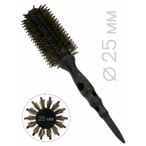 Расческа брашинг для волос для укладки круглая 25 мм