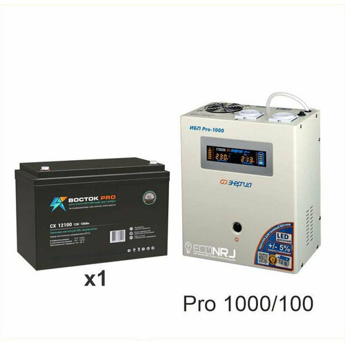 Энергия PRO-1000 + Аккумуляторная батарея восток PRO СХ-12100
