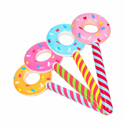 SILAPRO Игрушка надувная пончик-леденец 83х31см ПВХ 013см 4 штуки 752₽