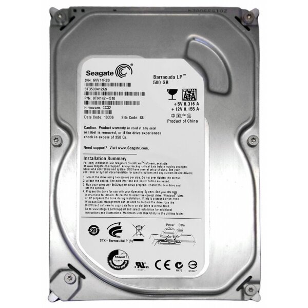 Жесткий диск Seagate ST3500412AS 500Gb SATAII 3,5" HDD