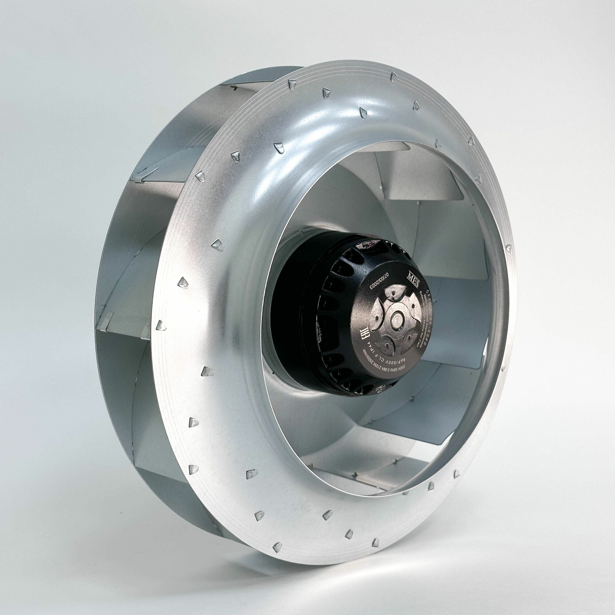 Мотор-колесо MES CF280B-2E-AC0D диаметр 280 мм центробежное, для круглых канальных вентиляторов d 315 мм, 230В, 1650 м3 в час, 600 Па, 210 Вт, 0.98 А, IP 44