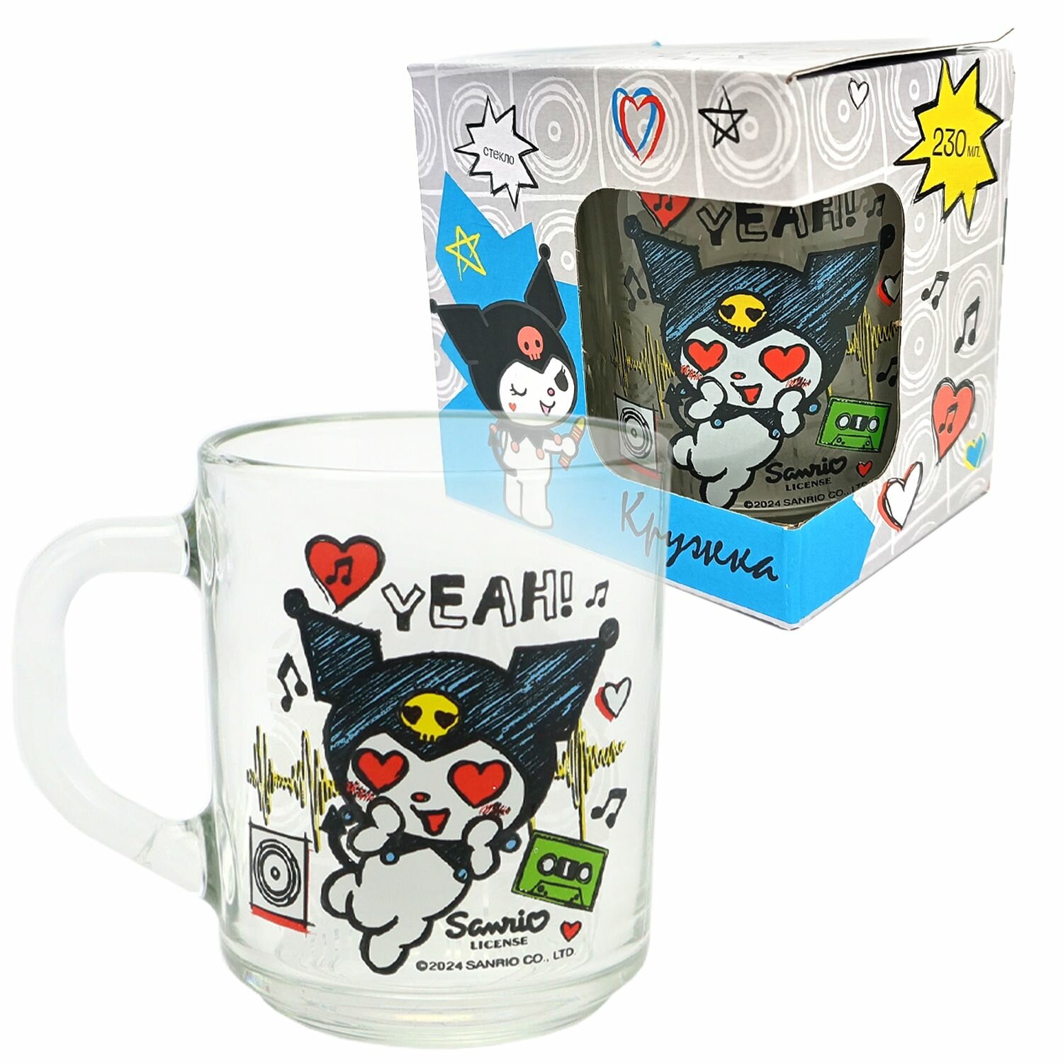 фото Кружка детская в подарочной упаковке 230 мл ND Play / Куроми, Рок (мал.), стекло