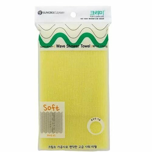 SUNG BO Мочалка для душа (28х95) Wave Shower Towel 1шт