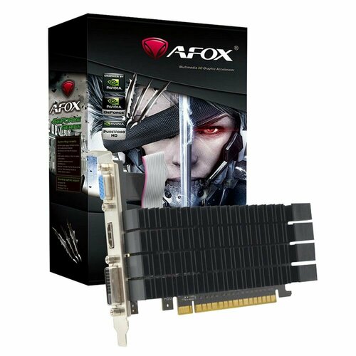 видеокарта afox gt710 2gb ddr3 64bit dvi hdmi vga lp heatsink retail pack 784672 вскрытая упаковка товар со GT730 2G DDR3 64bit heatsink DVI HDMI