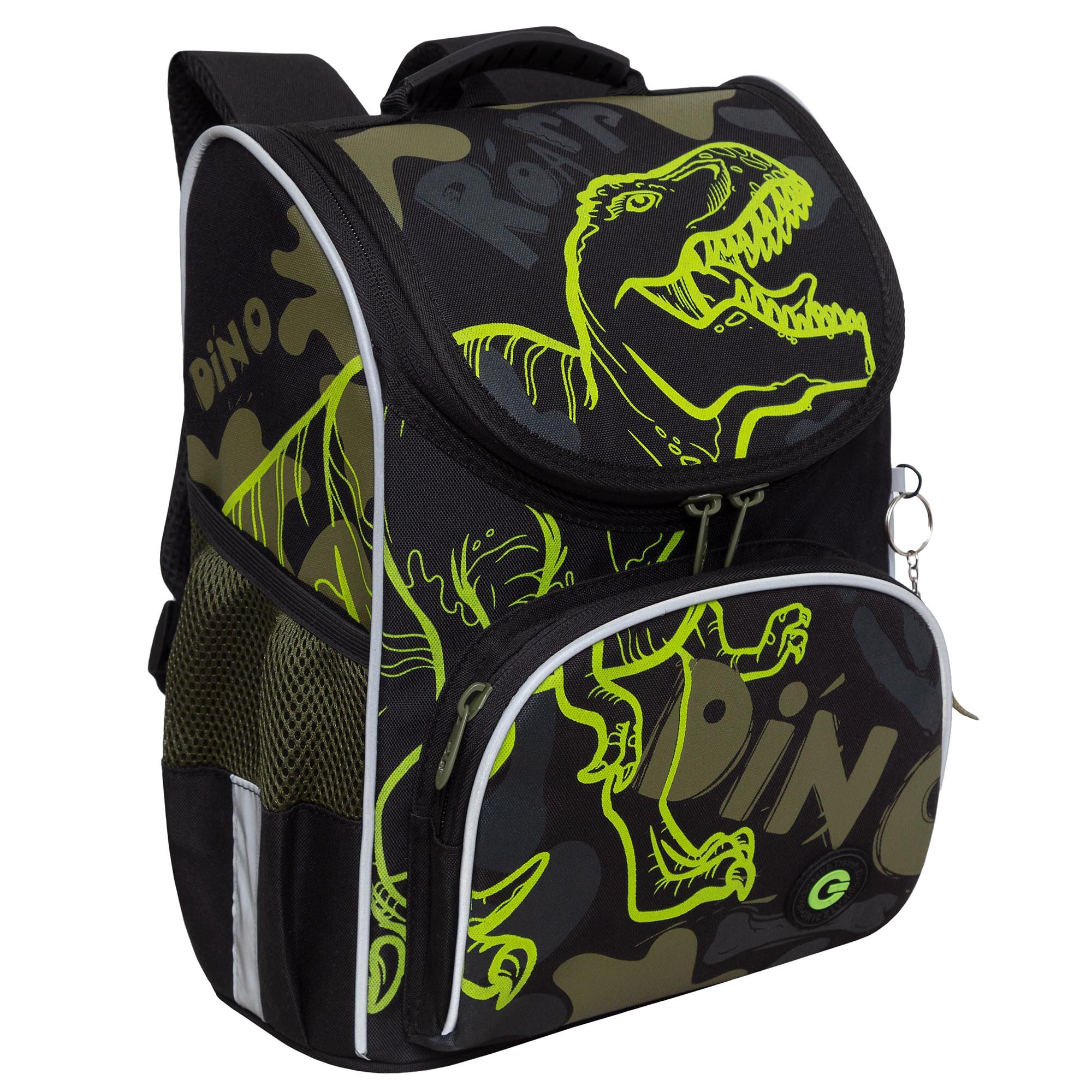 фото Ранец школьный GRIZZLY суперлегкий с анатомической спинкой, на ножках, с мешком для обуви, для мальчика RAm-485-6/2