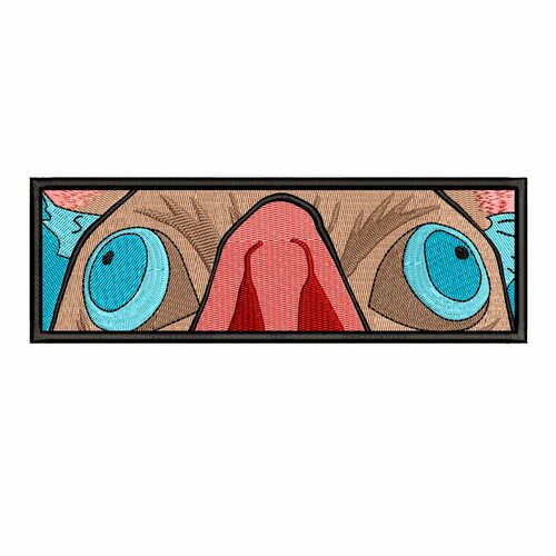 Аниме нашивка на одежду, патч на термоапплекации Иноске 9х3 см