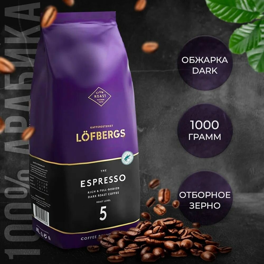 Кофе в зернах Lofbergs The Espresso 1 кг