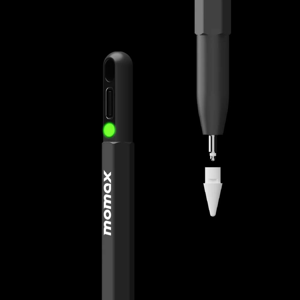 Стилус для Apple iPad Momax Mag.Link Pop Magnetic Active Stylus Pen - Black