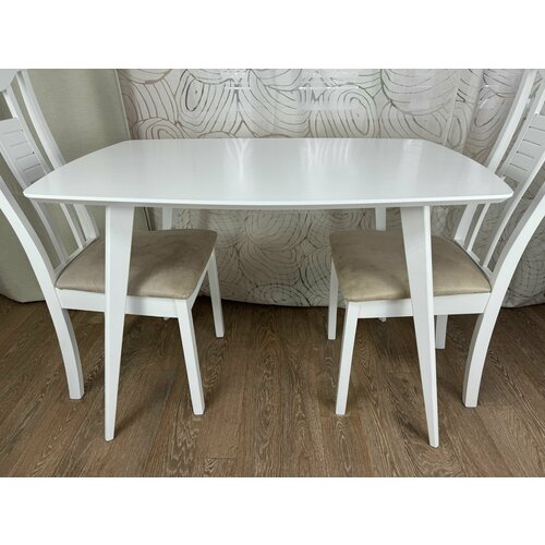 Стол обеденный белый прямоугольный110-70см деревянный EDWOOD EDWobb4 14500₽