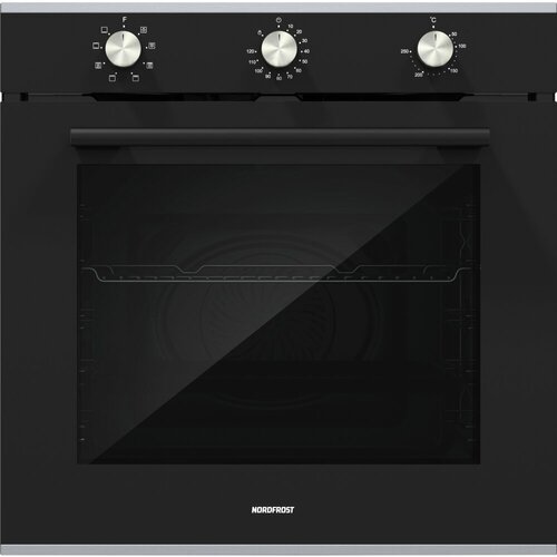 Встраиваемый духовой шкаф NORDFROST HM 6080 B 74 л объём конвекция 8 программ гриль чёрное стекло 2999000₽