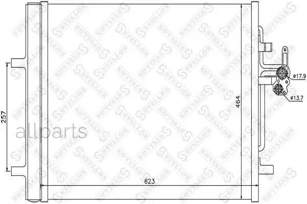 STELLOX 1045692SX радиатор кондиционера!\ Volvo S80/V70 1.6-2.4D 06>
