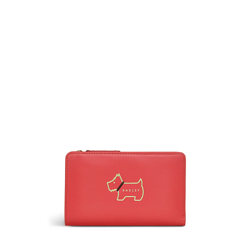 Кошелек Radley, фактура гладкая, красный