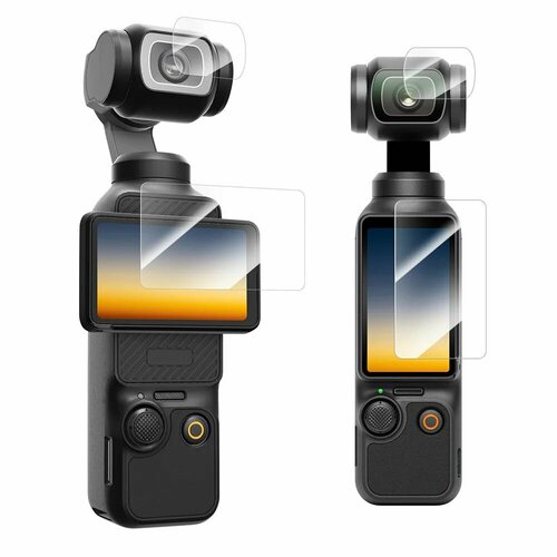 Закаленное стекло на объектив и экран TELESIN для Osmo Pocket 3