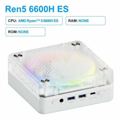 Неттоп GenMachine (R5-6600H ES/16GB/512GB/HDMI*1/PD*1/4*USB3.0/1GB-RJ45/2.5GB-RJ45/USB-C)