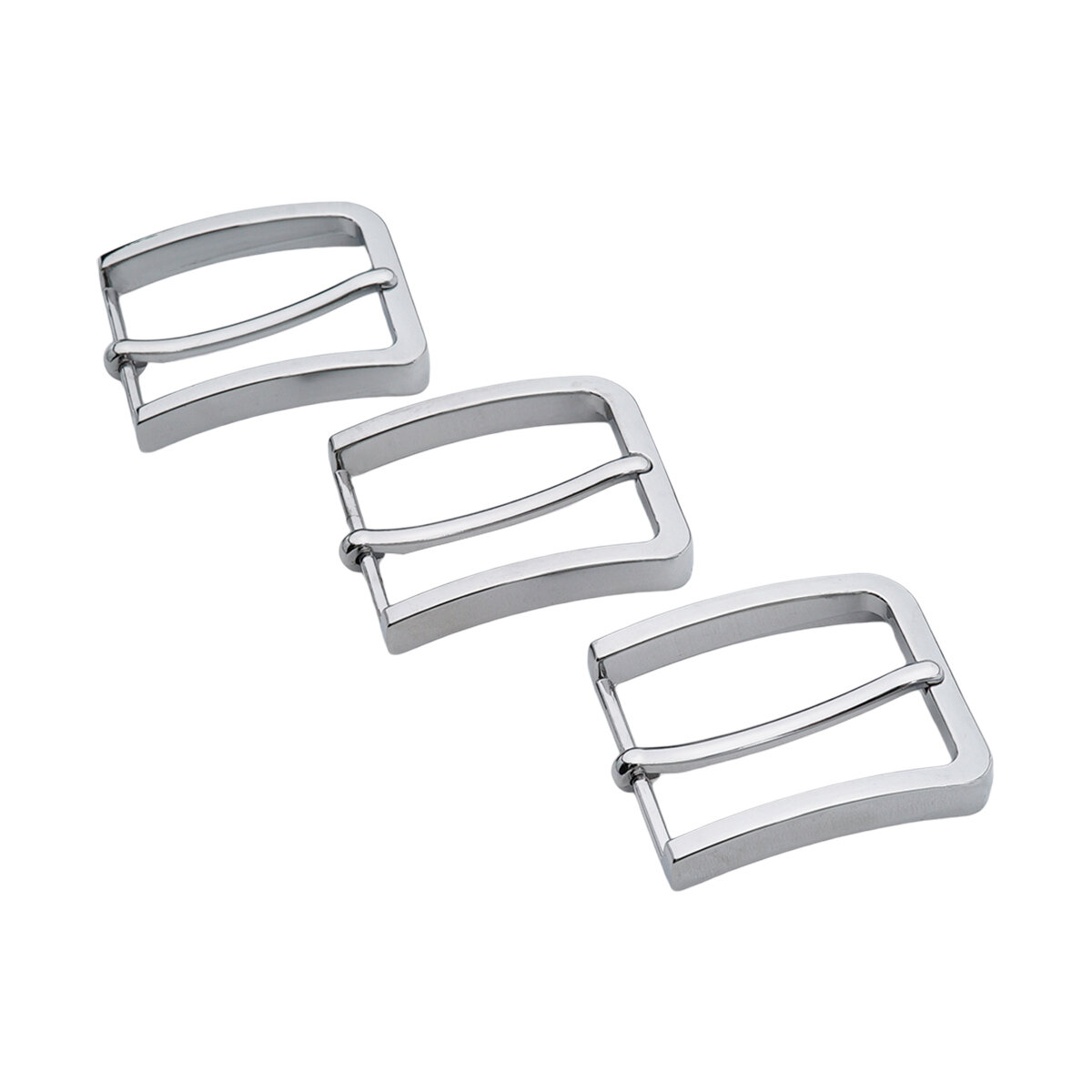 Пряжка для ремня 35 мм (45*55 мм), 3 шт, цвет серебро, металл, Айрис — фото 1