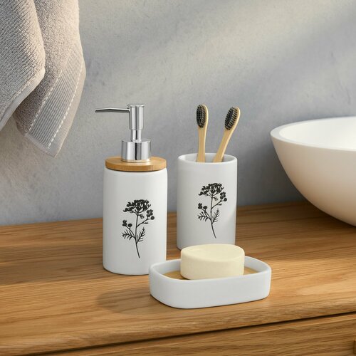 Набор аксессуаров для ванной комнаты Tree 3 шт Белый 899₽