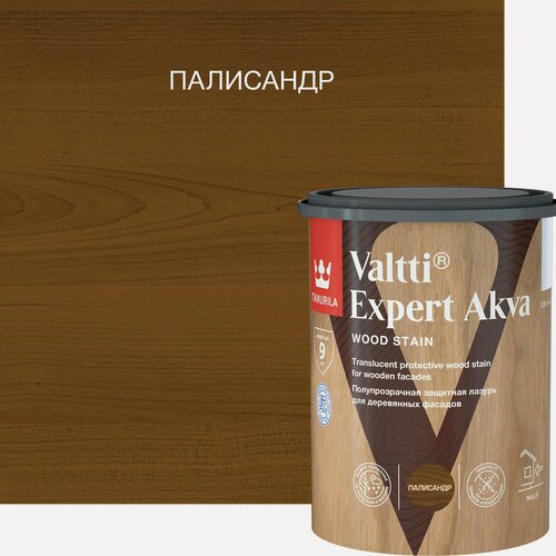 Изображение товара Лазурь Tikkurila декоративно-защитная VALTTI EXPERT AKVA палисандр 0,9л
