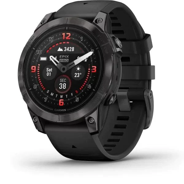 фото Умные часы Garmin Epix pro gen2 Carbon Grey with Black Leather Band 47mm