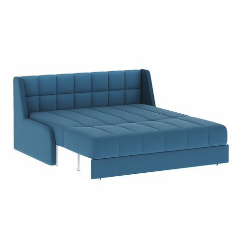 Диван-кровать Ричмонд Квадрат в синем велюре Велла 46, 160*200 с механизмом аккордеон