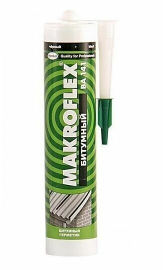 фото Герметик Макрофлекс ВА141 битумный, черный, 300 мл 765060