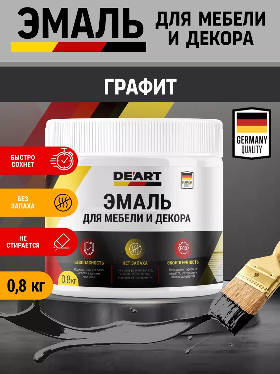 Эмаль для мебели и декора  графит