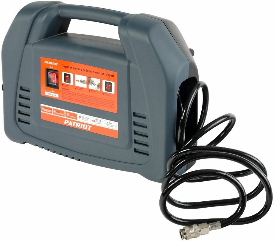 Компрессор PATRIOT 525301905 WO 180, безмасляный, ременной привод, 1,1 кВт