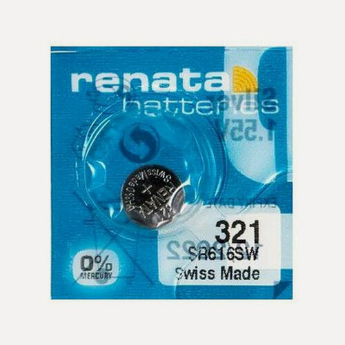 Изображение товара Батарейка RENATA SR616SW 321 (0%Hg) отрывной блок 1 шт.