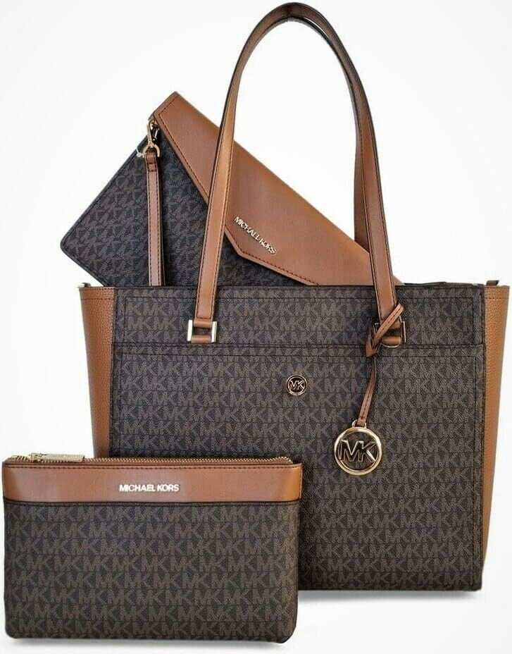 Сумка тоут MICHAEL KORS, 3 шт, коричневый