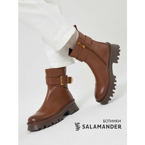 фото Ботинки дерби salamander, размер 36, коричневый