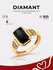 Кольцо Diamant, серебро, 925 проба, золочение, фианит, агат