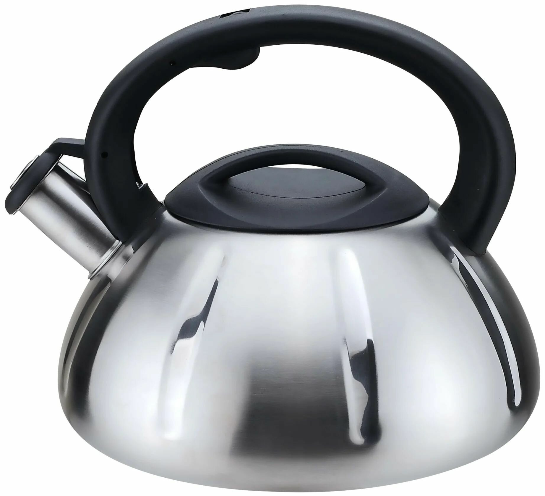 ЧАЙНИК НЕРЖАВ. 3 Л СО СВИСТКОМ, ПОВЕРХН. МАТОВАЯ (1/6) "MALLONY" MAL-066 - фото №2