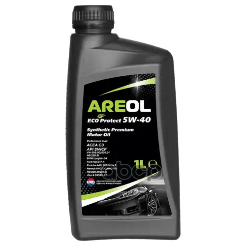 AREOL Areol Eco Protect 5W40 (1L) Масло Моторное! Синтacea C3, Api Sn/Cf, Vw 505.00/505.01, Mb 229.51