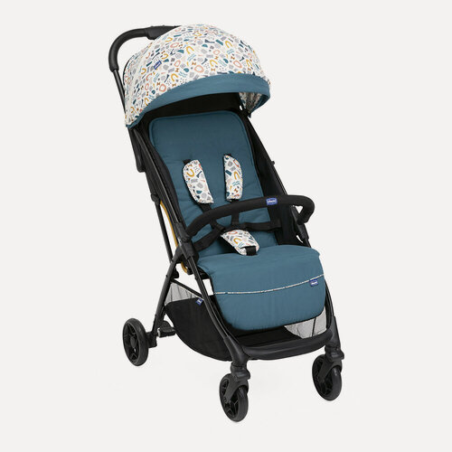 Изображение товара Прогулочная коляска Chicco Glee, цвет Joyful Teal (Бирюзовый / Узоры), артикул производителя 08087068780000